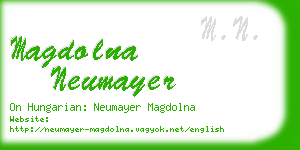 magdolna neumayer business card